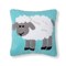 12" x 12" Sheep Hooked Pillow